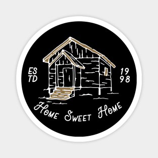 Home Sweet Home Vintage Cabin Magnet